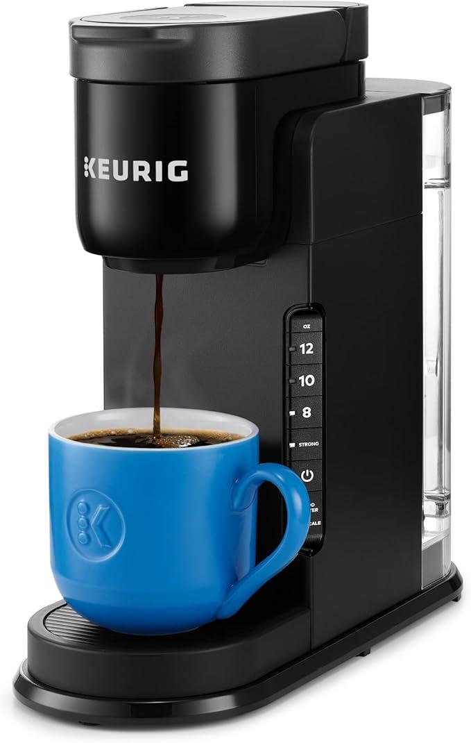 Single Serve Coffee Maker – Strong Brew Option, 42oz Reservoir, Sleek Design for Holiday Hosting & Gifting, Black