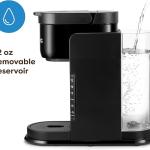 Single Serve Coffee Maker – Strong Brew Option, 42oz Reservoir, Sleek Design for Holiday Hosting & Gifting, Black